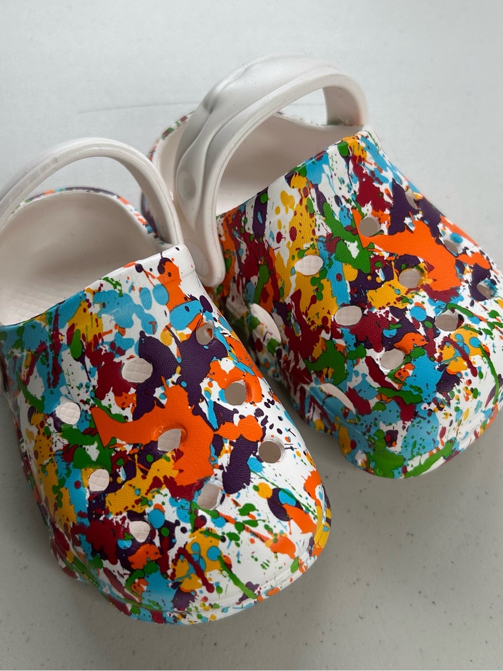 Kids White Multicolor Splash sandals Unbranded